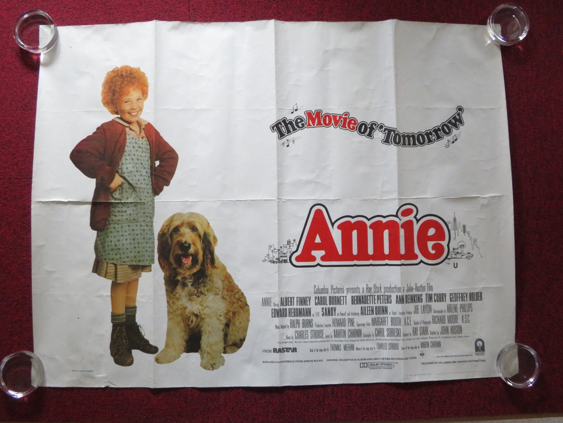 ANNIE UK QUAD ROLLED POSTER ALBERT FINNEY TIM CURRY 1982 - Rendezvous Cinema