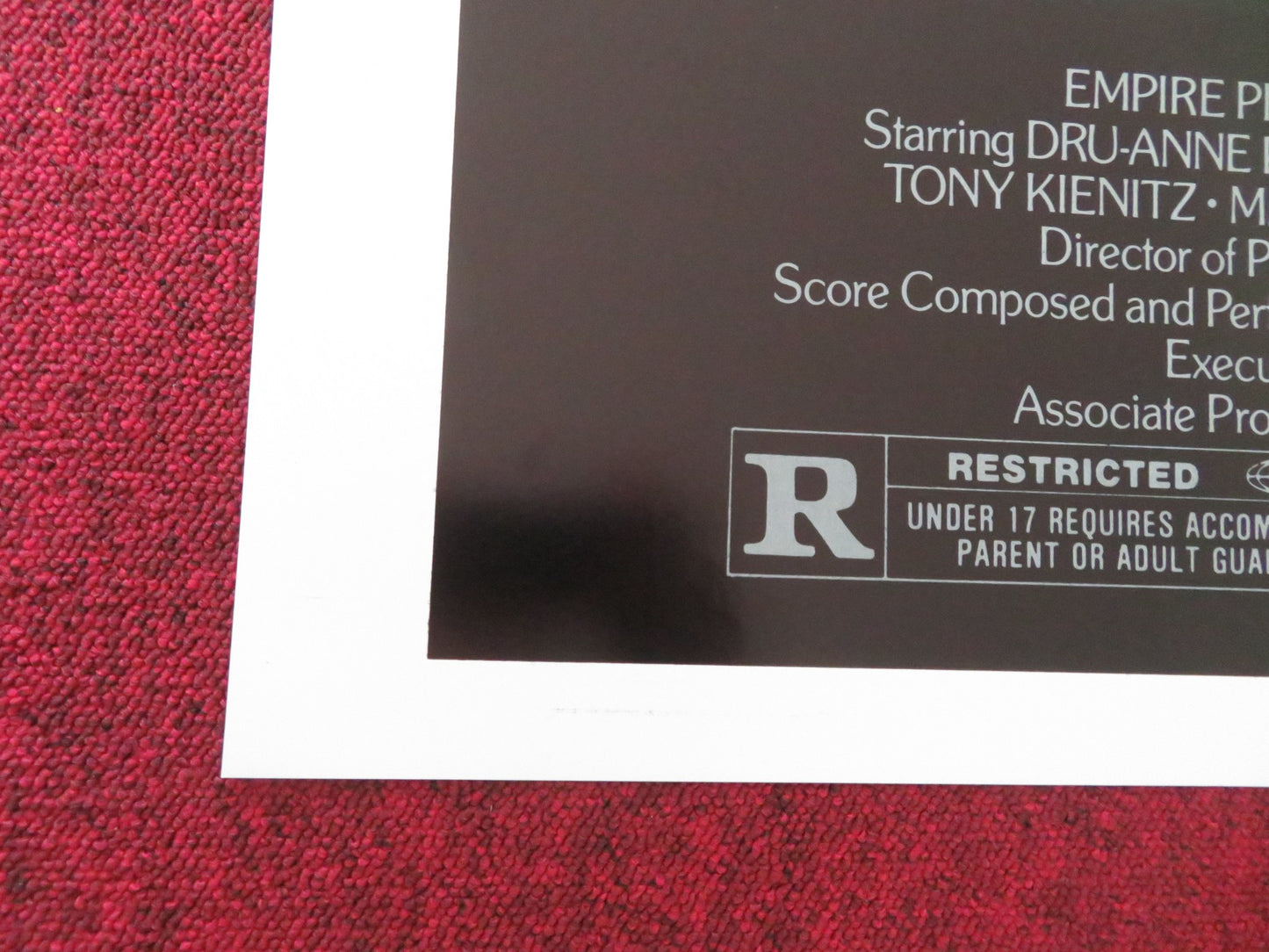 VICIOUS LIPS FOLDED US ONE SHEET POSTER DRU-ANNE PERRY GINA CALABRESE 1986