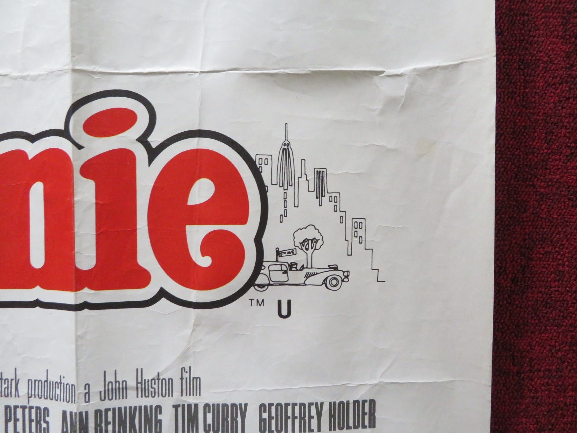 ANNIE UK QUAD ROLLED POSTER ALBERT FINNEY TIM CURRY 1982 - Rendezvous Cinema