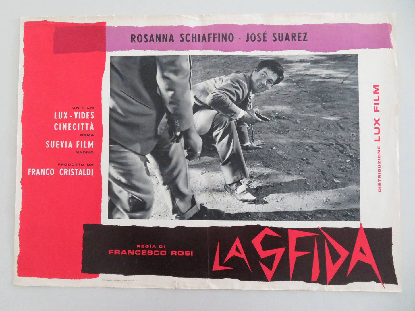 THE CHALLENGE - A ITALIAN FOTOBUSTA POSTER ROSANNA SCHIAFFINO JOSE SUAREZ 1958 - Rendezvous Cinema