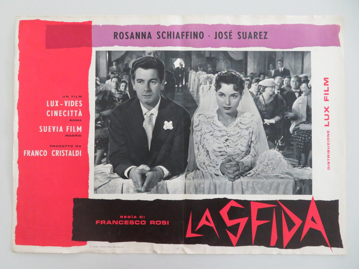 THE CHALLENGE - C ITALIAN FOTOBUSTA POSTER ROSANNA SCHIAFFINO JOSE SUAREZ 1958 - Rendezvous Cinema