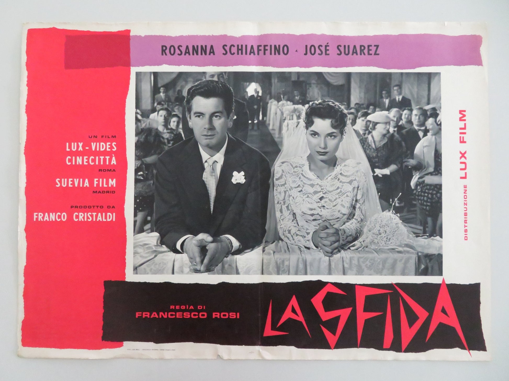 THE CHALLENGE - C ITALIAN FOTOBUSTA POSTER ROSANNA SCHIAFFINO JOSE SUAREZ 1958 - Rendezvous Cinema