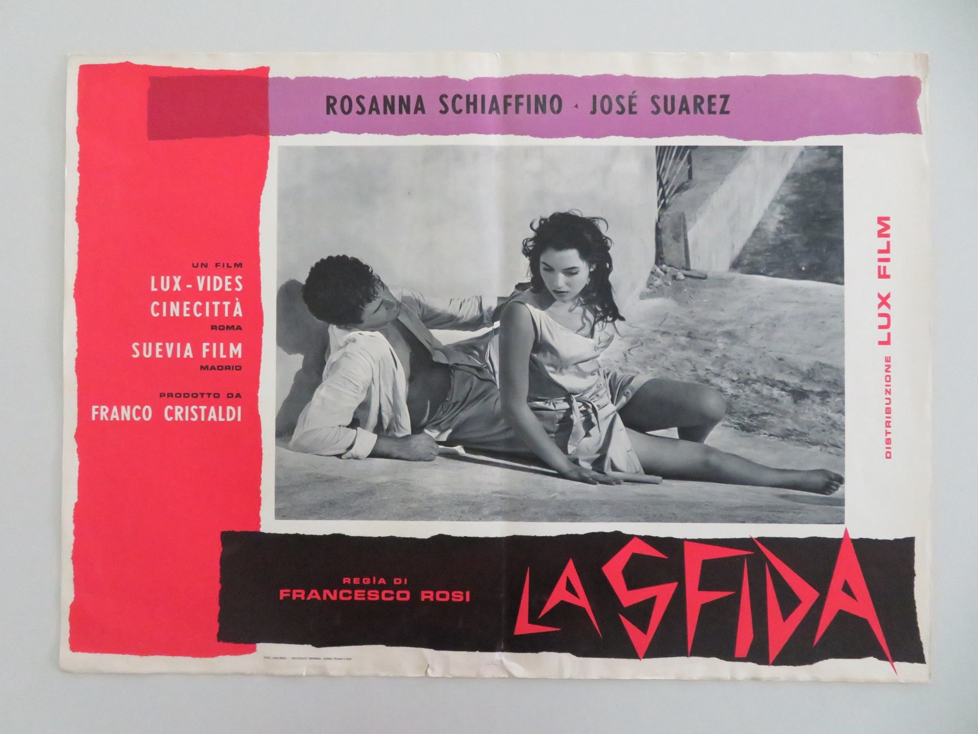 THE CHALLENGE - D ITALIAN FOTOBUSTA POSTER ROSANNA SCHIAFFINO JOSE SUAREZ 1958 - Rendezvous Cinema