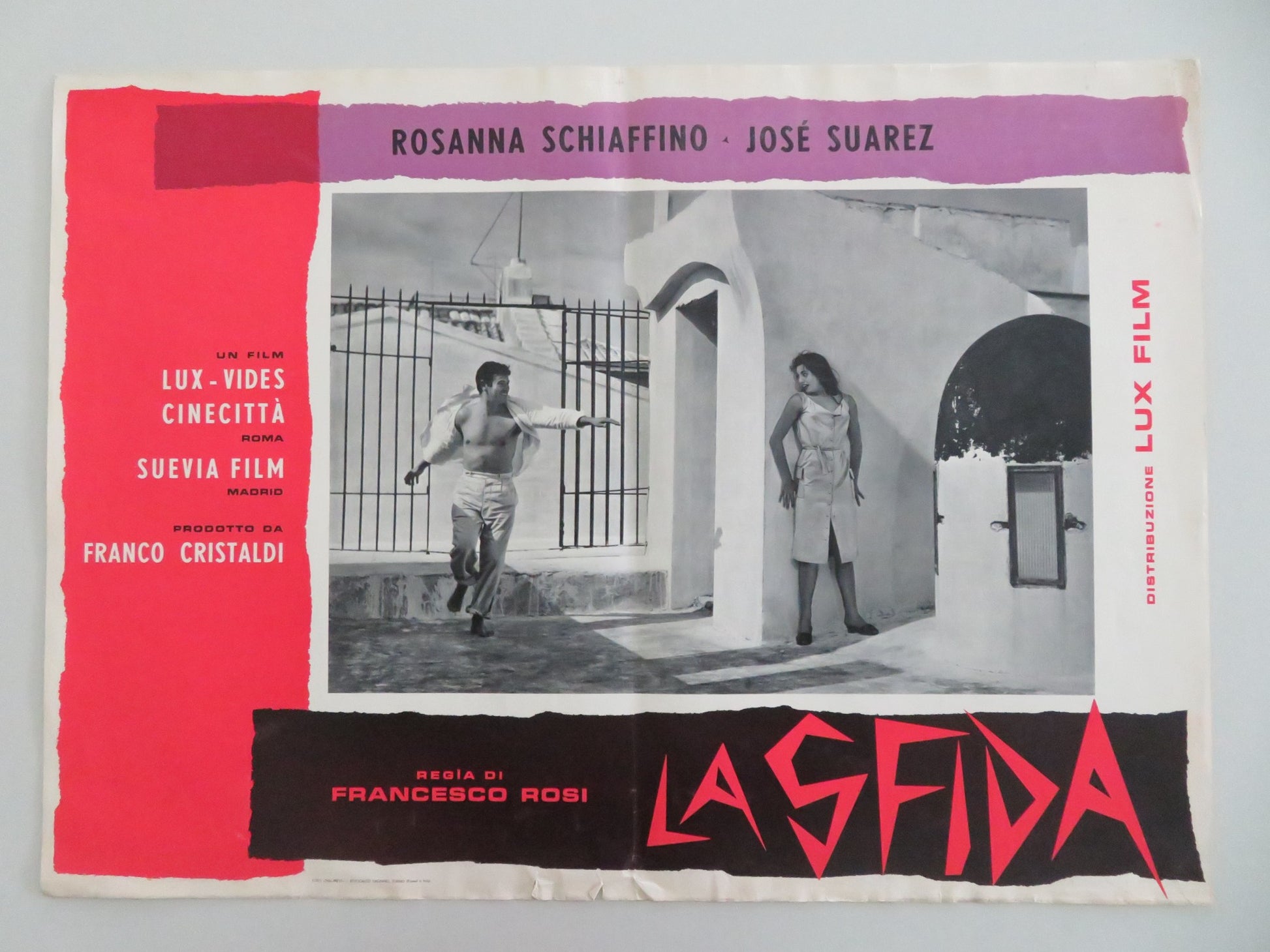 THE CHALLENGE - E ITALIAN FOTOBUSTA POSTER ROSANNA SCHIAFFINO JOSE SUAREZ 1958 - Rendezvous Cinema