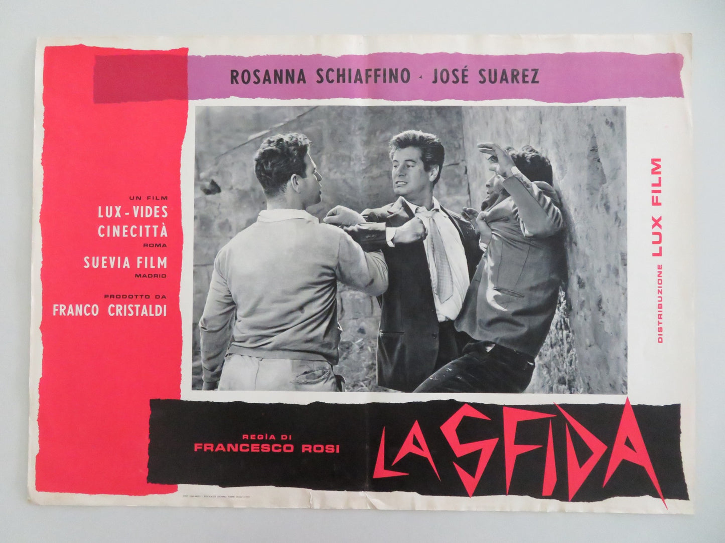 THE CHALLENGE - F ITALIAN FOTOBUSTA POSTER ROSANNA SCHIAFFINO JOSE SUAREZ 1958 - Rendezvous Cinema