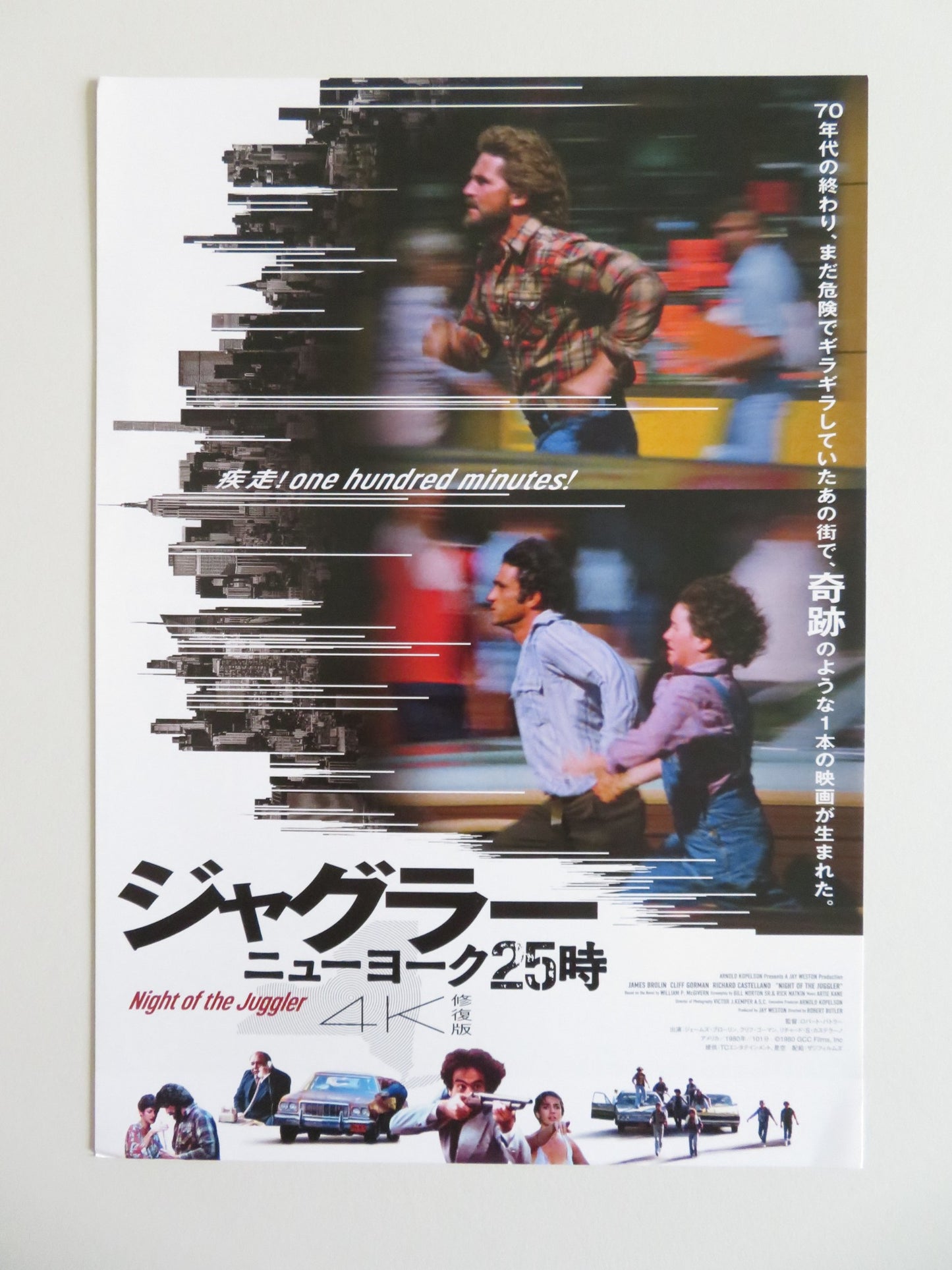 NIGHT OF THE JUGGLER 4K JAPANESE CHIRASHI (B5) POSTER JAMES BROLIN GORMAN R2025