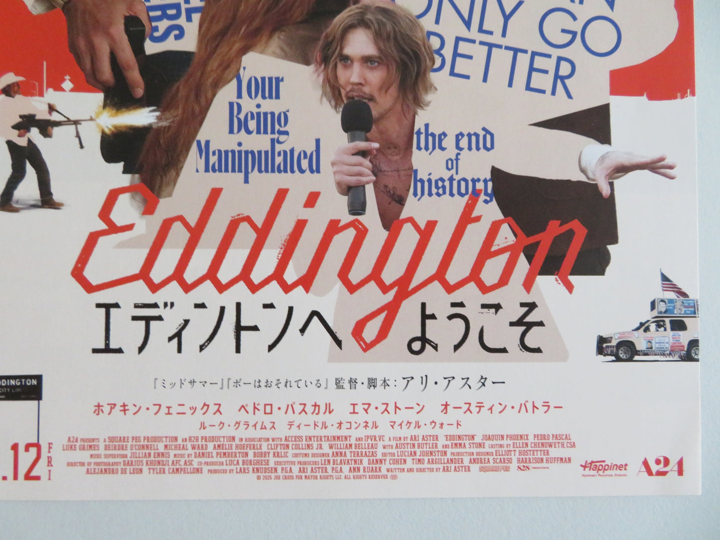 EDDINGTON JAPANESE CHIRASHI (B5) POSTER PEDRO PASCAL JOAQUIN PHOENIX 2025