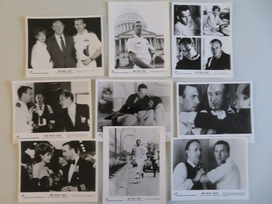 NO WAY OUT MOVIE STILL PHOTO LOT OF 9 GENE HACKMAN KEVIN COSTNER 1987