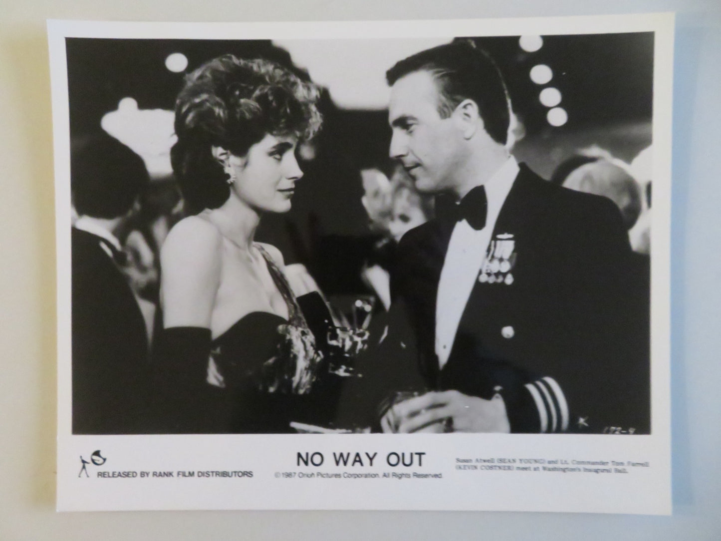 NO WAY OUT MOVIE STILL PHOTO LOT OF 9 GENE HACKMAN KEVIN COSTNER 1987