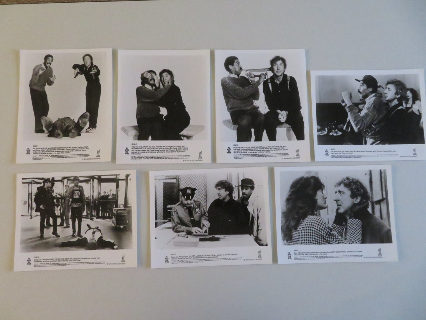 SEE NO EVIL, HEAR NO EVIL MOVIE STILL PHOTO LOT OF 7 RICHARD PRYOR G WILDER 1989