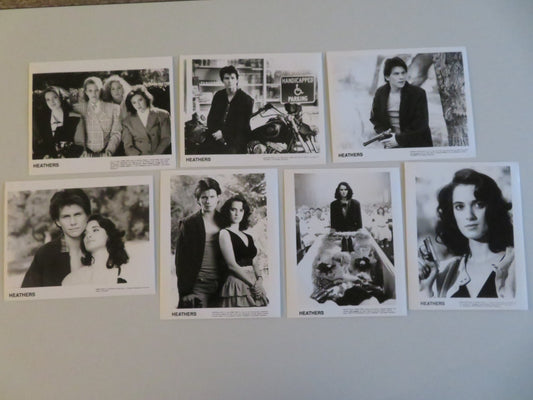 HEATHERS MOVIE STILL PHOTO LOT OF 7 WINONA RYDER CHRISTIAN SLATER 1989