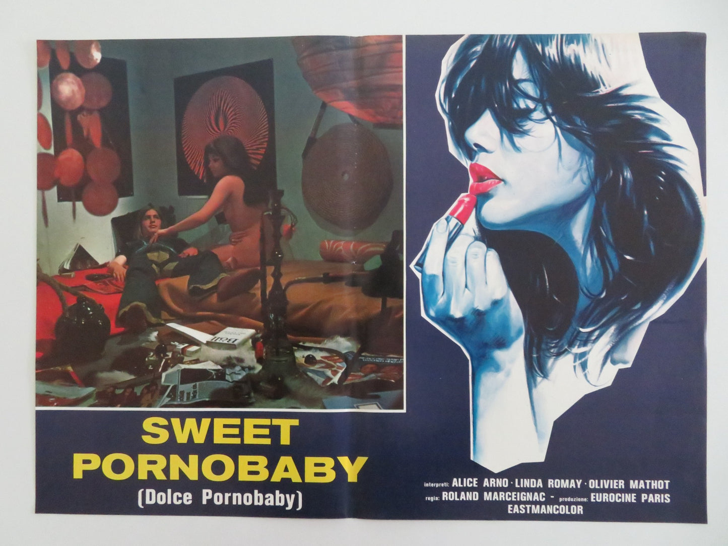 KISS ME KILLER - A ITALIAN FOTOBUSTA POSTER ALICE ARNO LINA ROMAY 1977 - Rendezvous Cinema