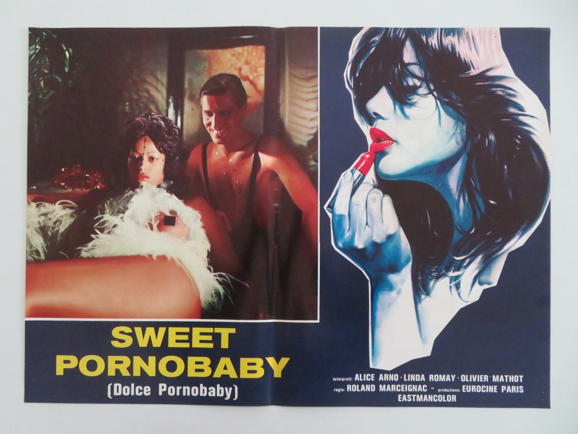 KISS ME KILLER - C ITALIAN FOTOBUSTA POSTER ALICE ARNO LINA ROMAY 1977 - Rendezvous Cinema