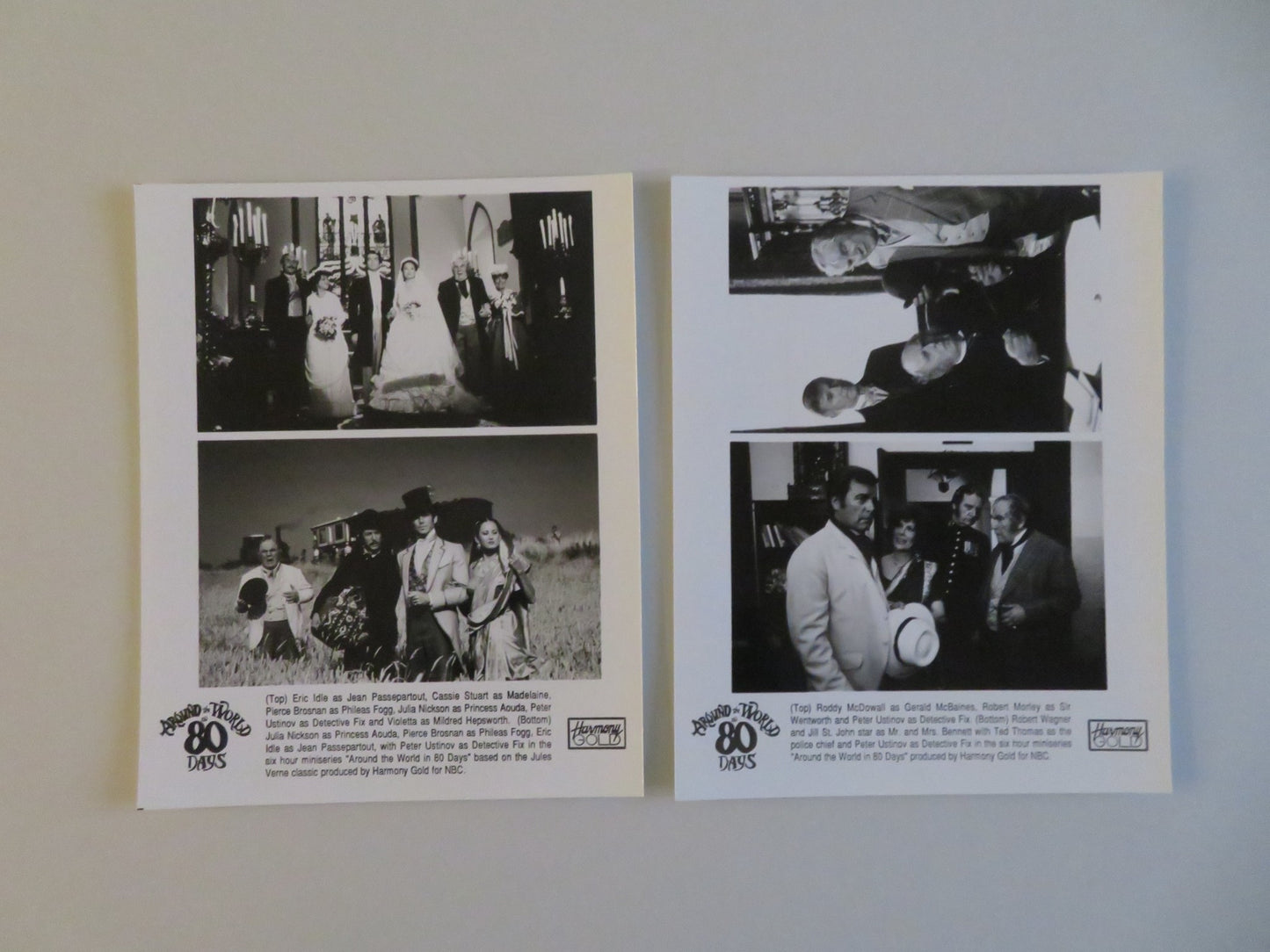 AROUND THE WORLD IN 80 DAYS MOVIE STILL PHOTO LOT OF 2 PIERCE BROSNAN 1989