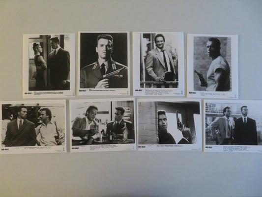 RED HEAT MOVIE STILL PHOTO LOT OF 8 ARNOLD SCHWARZENEGGER JIM BELUSHI 1988