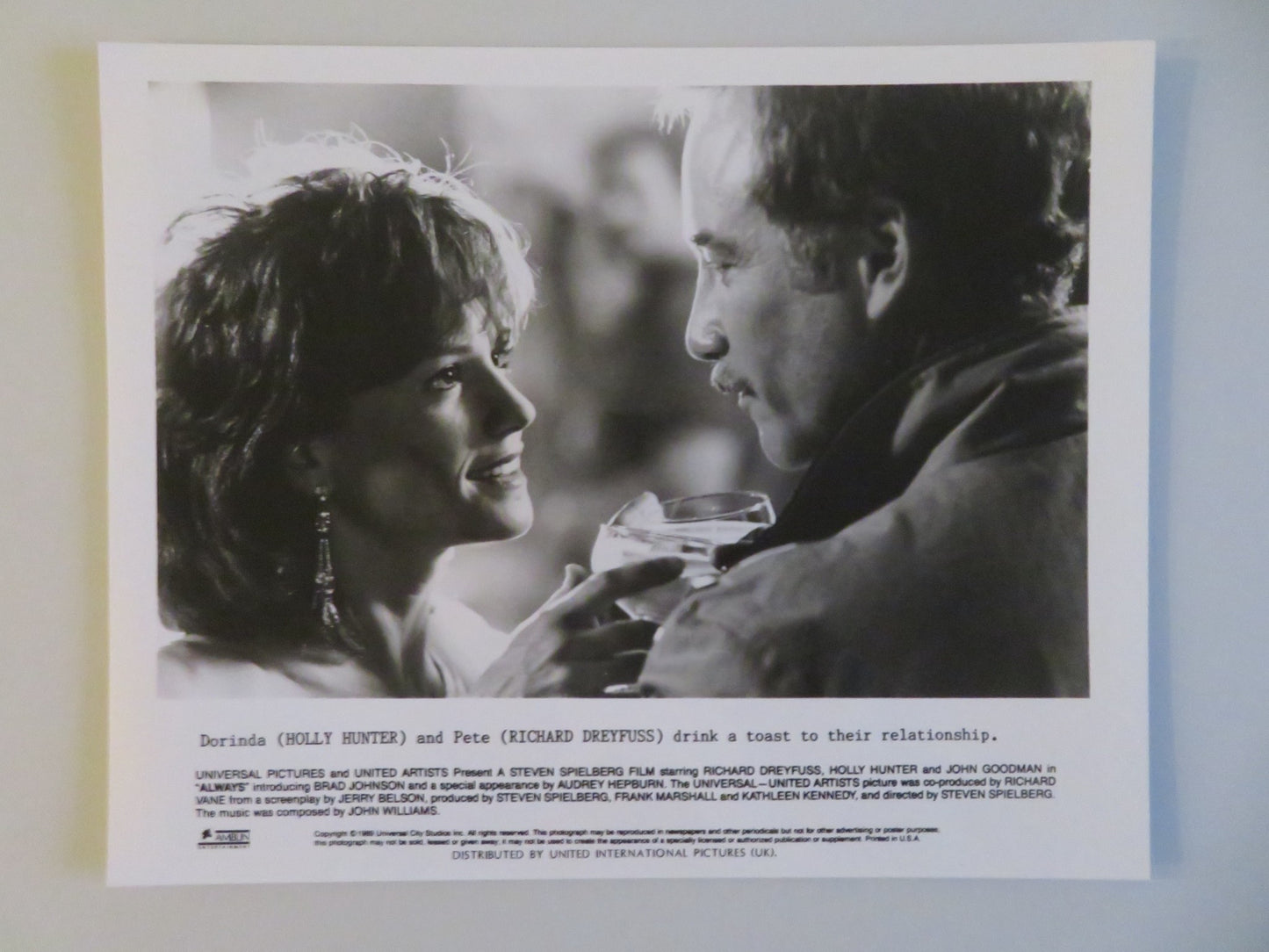 ALWAYS MOVIE STILL PHOTO LOT OF 5 RICHARD DREYFUSS HOLLY HUNTER 1989
