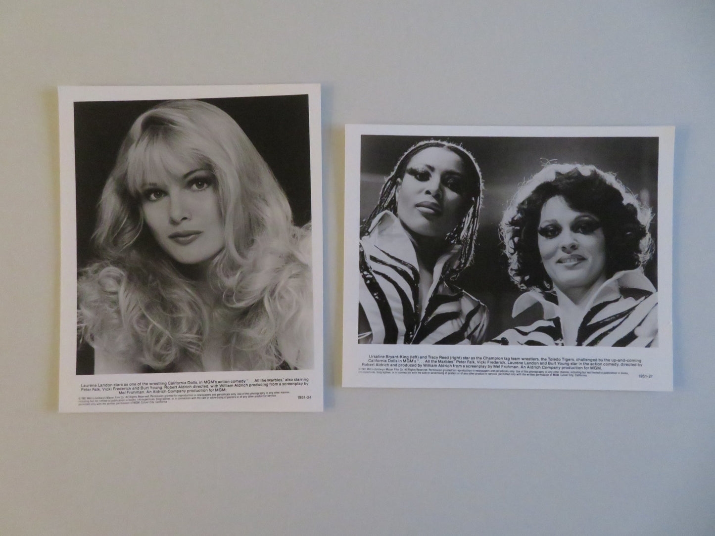 ...ALL THE MARBLES MOVIE STILL PHOTO LOT OF 2 LAURENE LANDON TRACY REED 1981