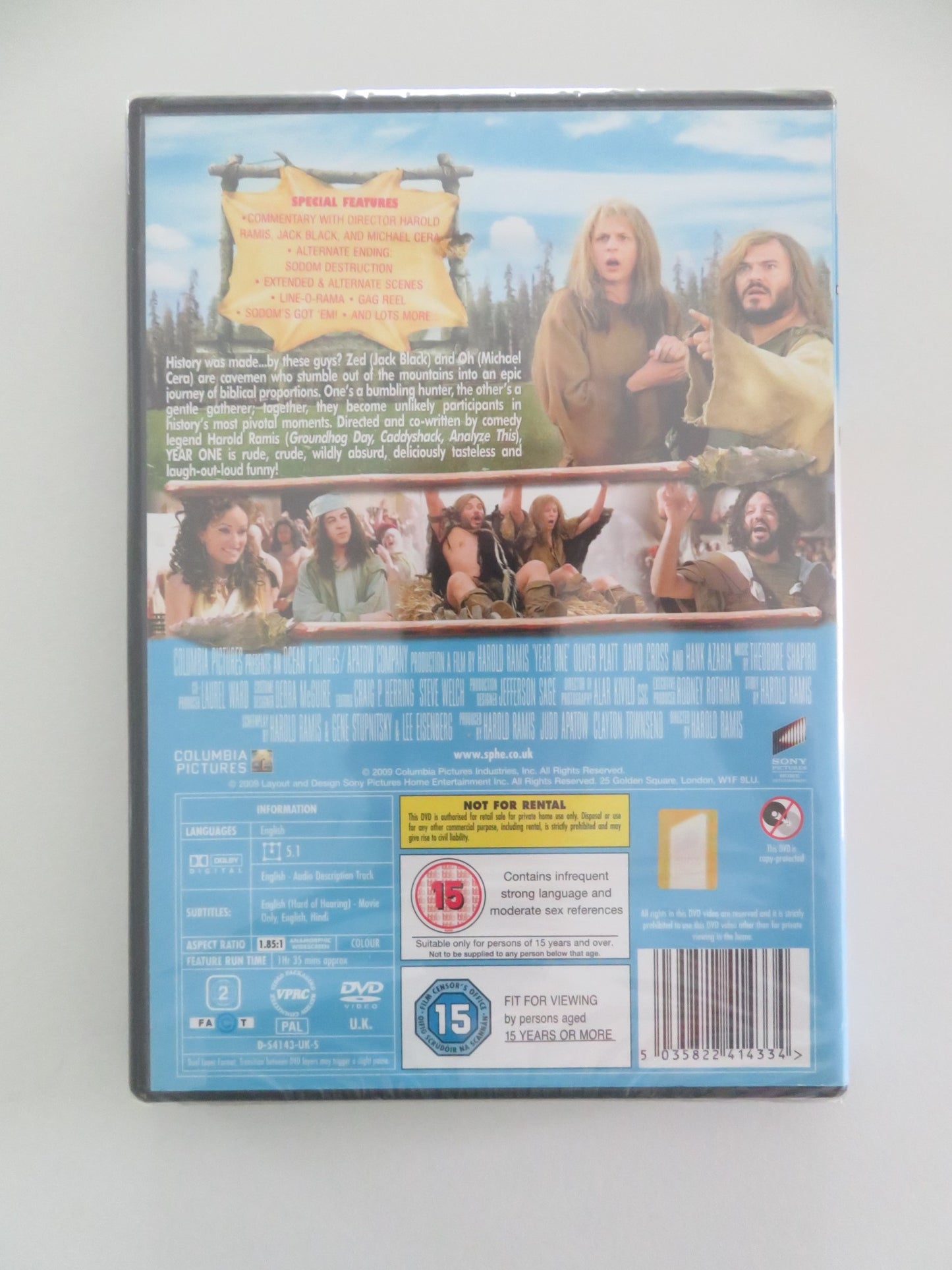 YEAR ONE (DVD) JACK BLACK MICHAEL CERA 2009 REGION 2 - Rendezvous Cinema
