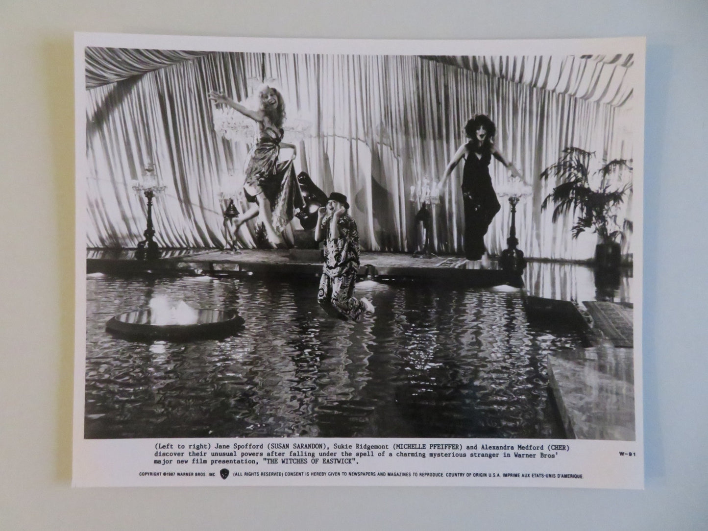 THE WITCHES OF EASTWICK MOVIE STILL PHOTO LOT OF 5 JACK NICHOLSON SARANDON 1987