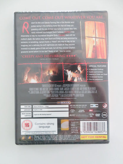 HIDE AND SEEK (DVD) ROBERT DE NIRO DAKOTA FANNING 2005 REGION 2 - Rendezvous Cinema
