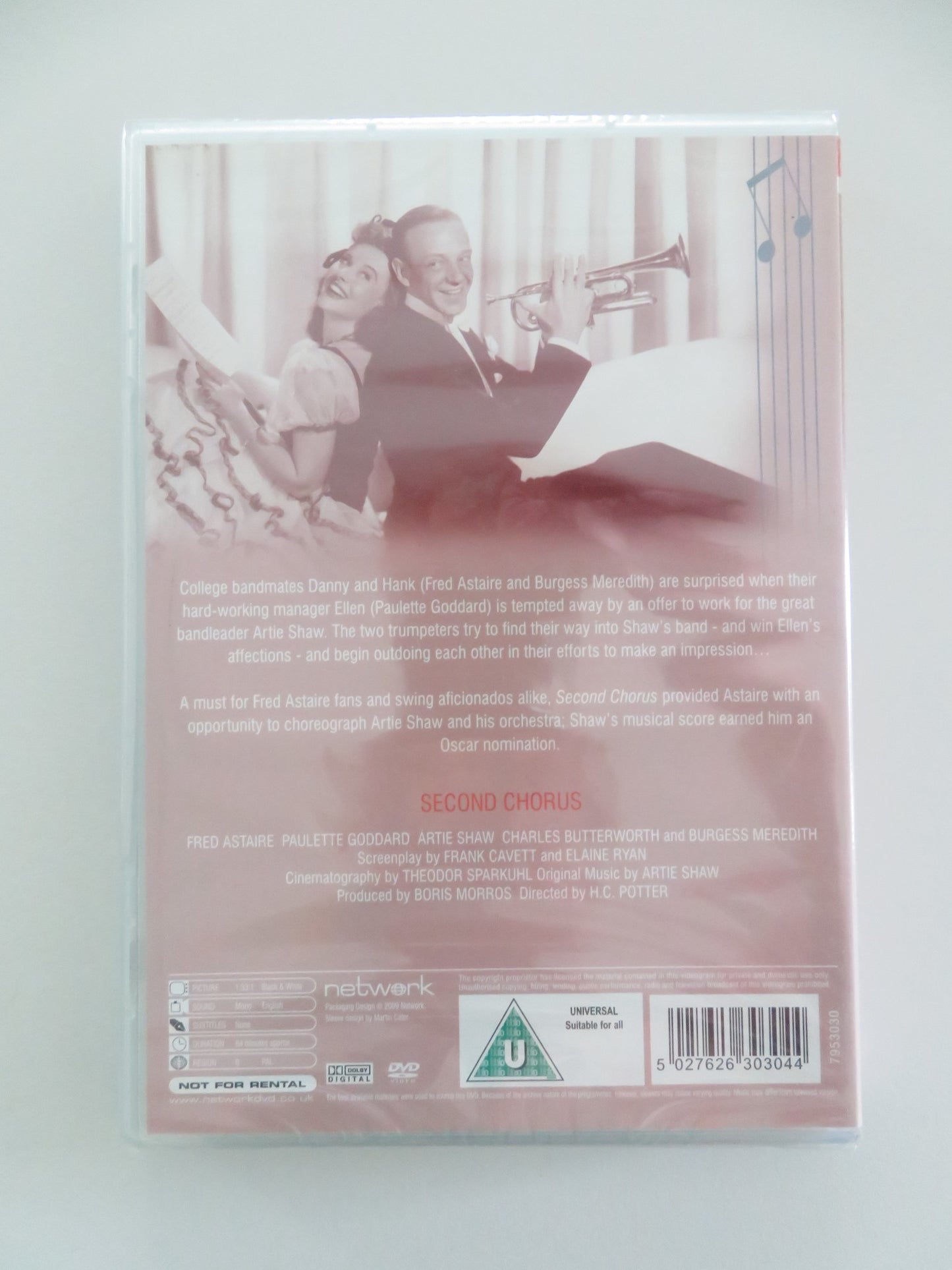 SECOND CHORUS (DVD) FRED ASTAIRE PAULA GODDARD 1940 REGION 2 - Rendezvous Cinema