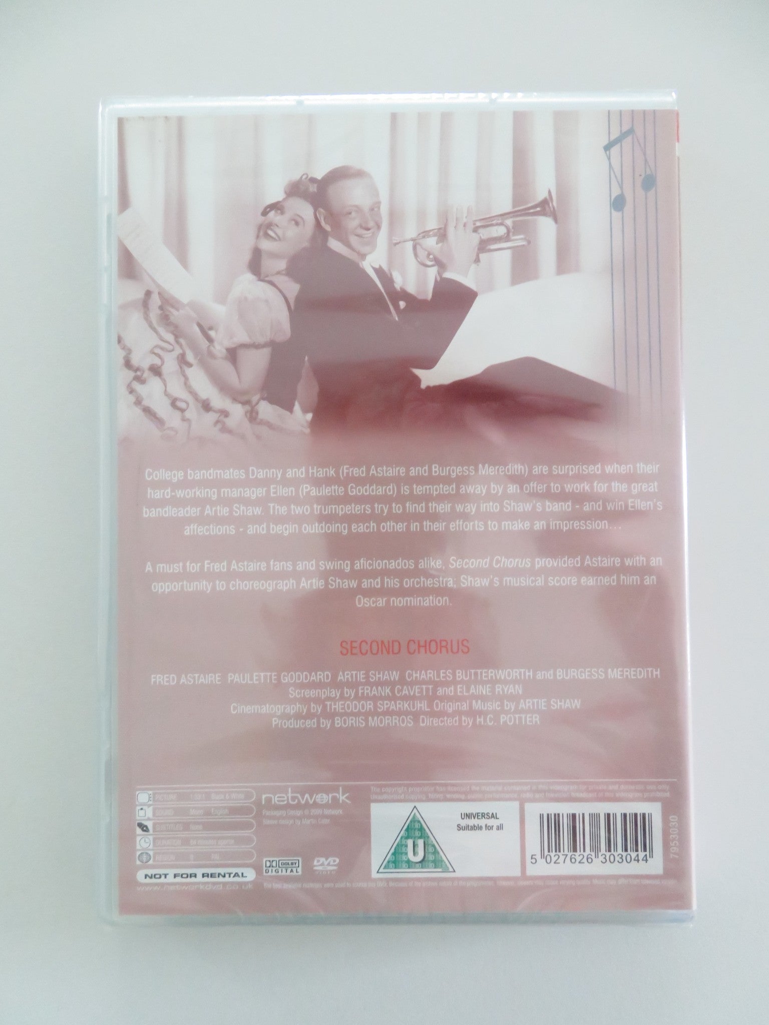 SECOND CHORUS (DVD) FRED ASTAIRE PAULA GODDARD 1940 REGION 2 - Rendezvous Cinema