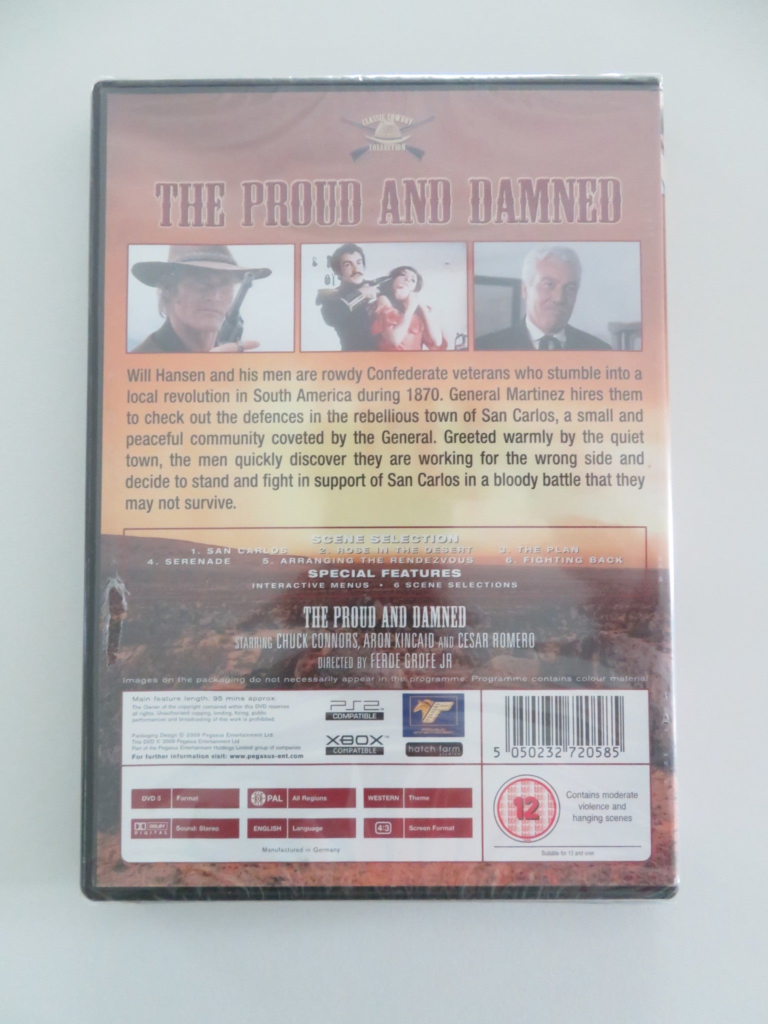 THE PROUD AND DAMNED (DVD) CHUCK CONNORS CESAR ROMERO 1972 REGION 0 - Rendezvous Cinema