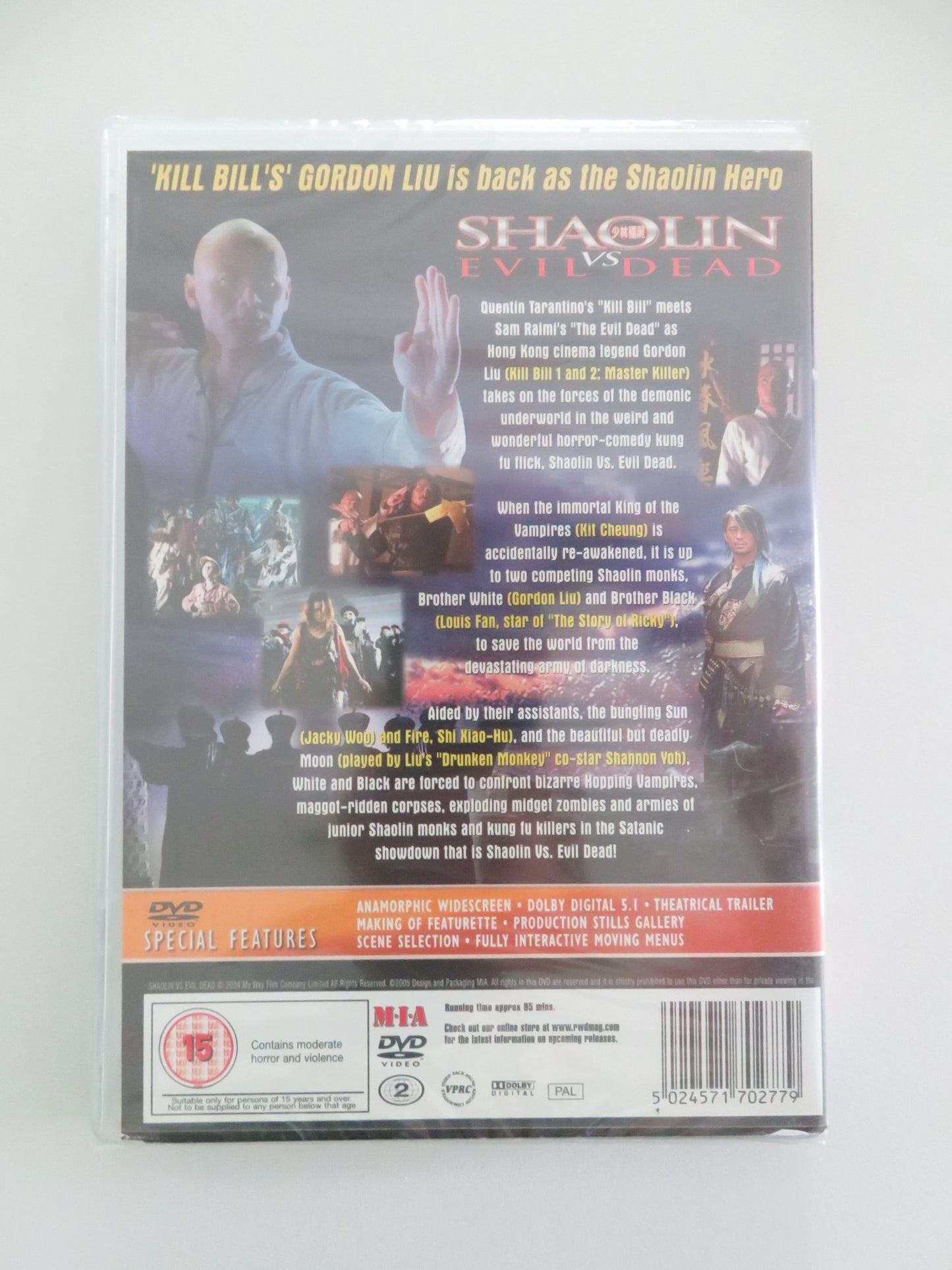 SHAOLIN VS EVILDEAD (DVD) CHIA-HUI LIU LOUIS FAN 2004 REGION 2