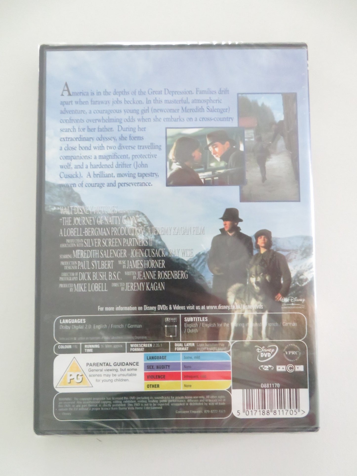 THE JOURNEY OF NATTY GANN (DVD) MEREDITH SALENGER  JOHN CUSACK 1985 REGION 2