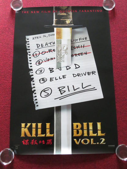 KILL BILL: VOL. 2 US ONE SHEET ROLLED POSTER UMA THURMAN DARYL HANNAH 2004