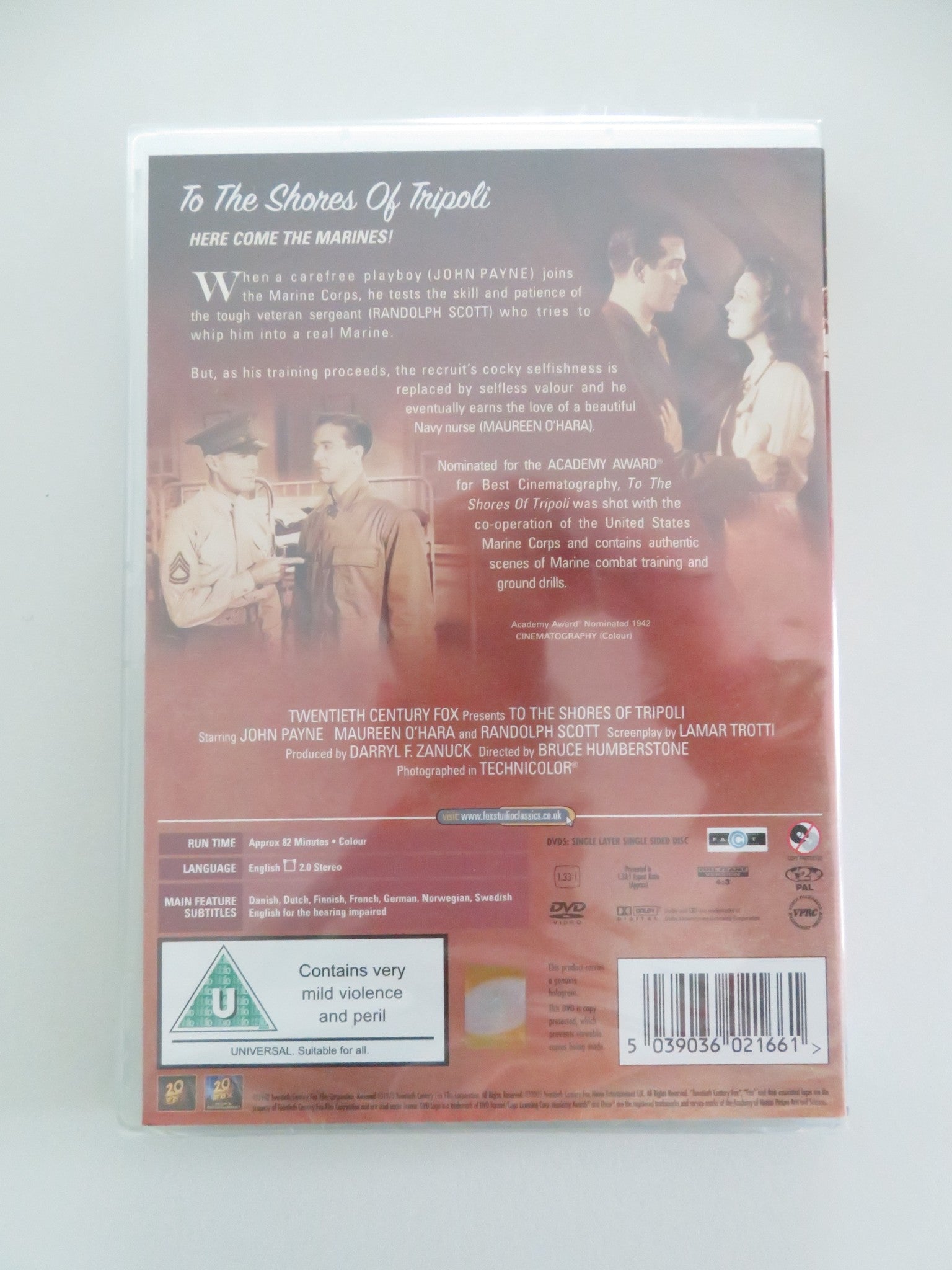 TO THE SHORES OF TRIPOLI (DVD) JOHN PAYNE MAUREEN O'HARA 1942 REGION 2 - Rendezvous Cinema
