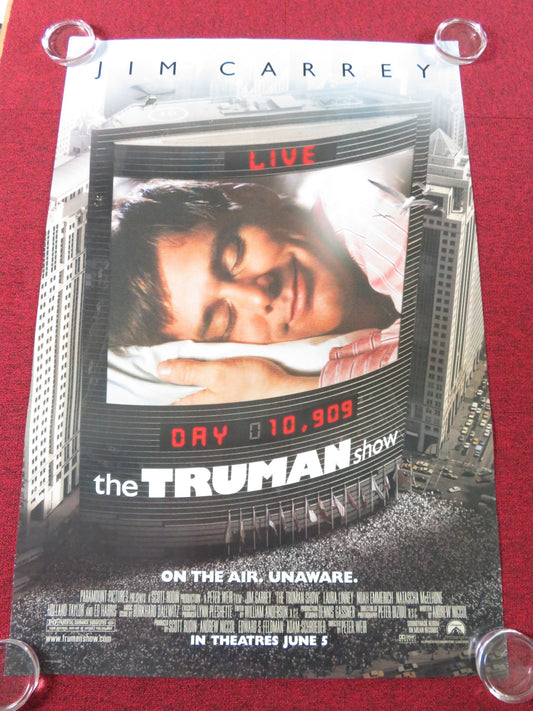 THE TRUMAN SHOW US ONE SHEET ROLLED POSTER JIM CARREY LAURA LINNEY 1998