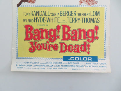 BANG! BANG! YOU'RE DEAD US INSERT POSTER TONY RANDALL SENTA BERGER 1966 - Rendezvous Cinema