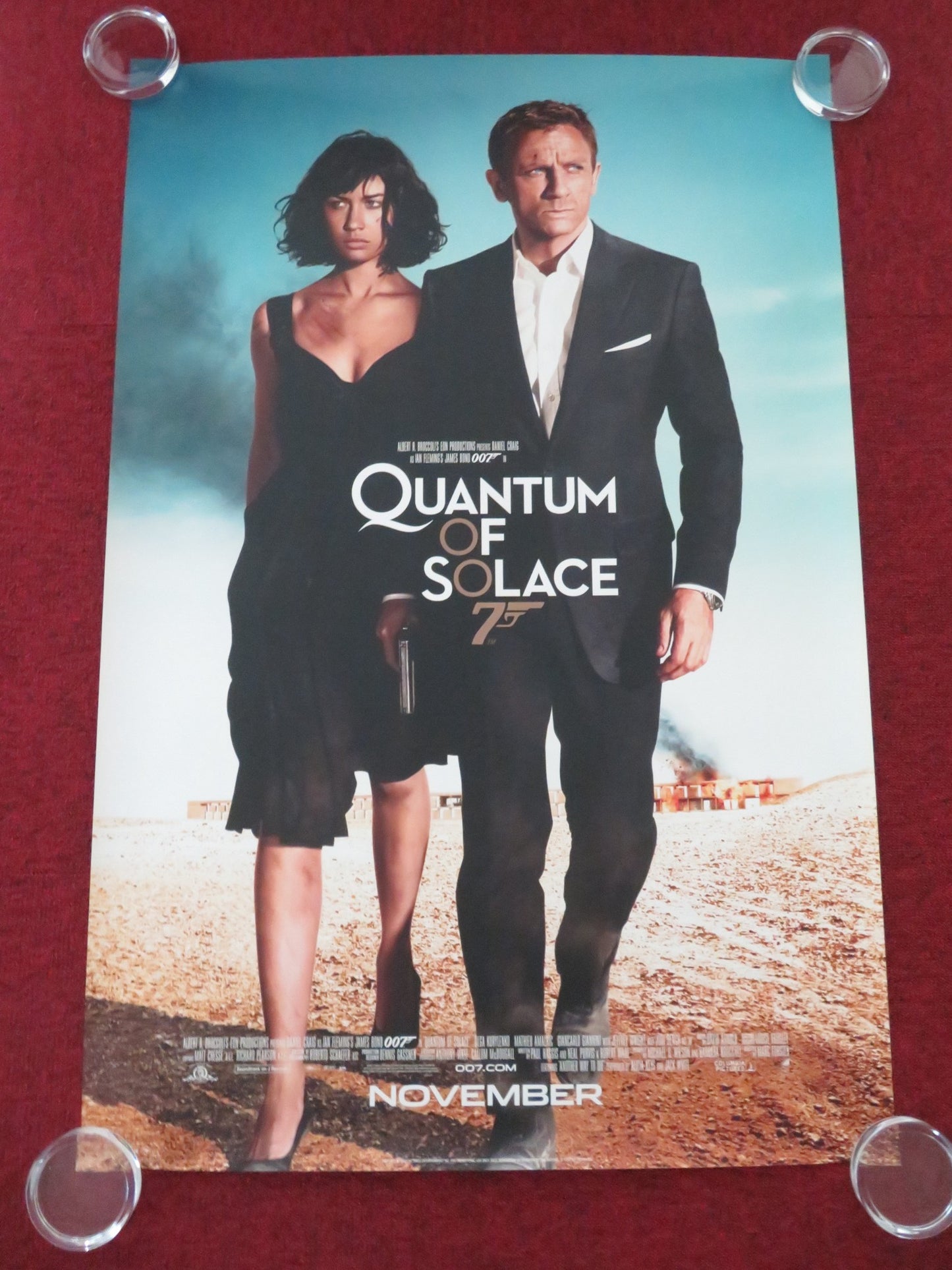 QUANTUM OF SOLACE US ONE SHEET ROLLED POSTER 007 JAMES BOND DANIEL CRAIG 2008