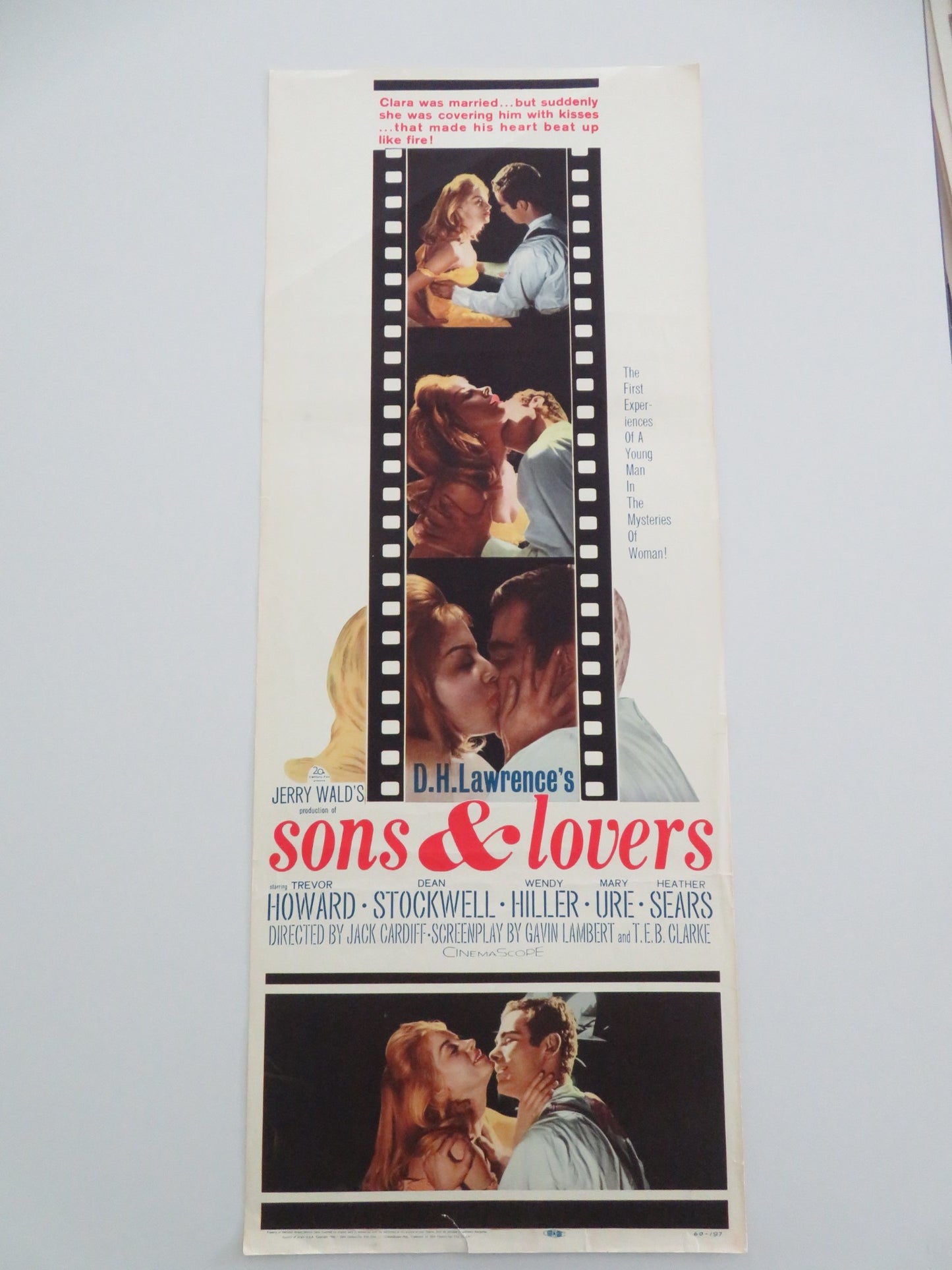 SONS AND LOVERS US INSERT POSTER TREVOR HOWARD DEAN STOCKWELL 1960 - Rendezvous Cinema