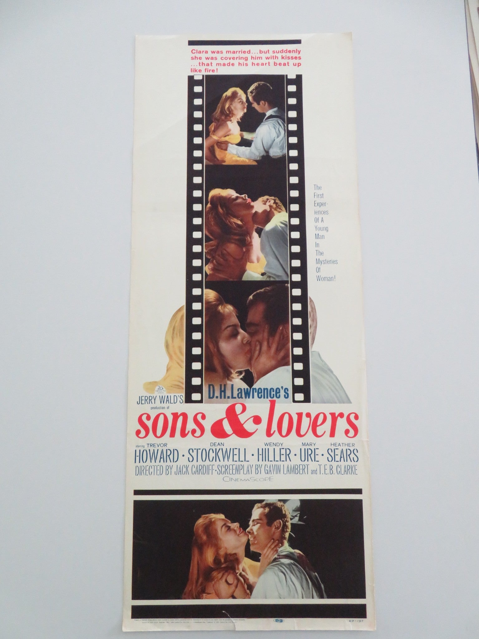 SONS AND LOVERS US INSERT POSTER TREVOR HOWARD DEAN STOCKWELL 1960 - Rendezvous Cinema