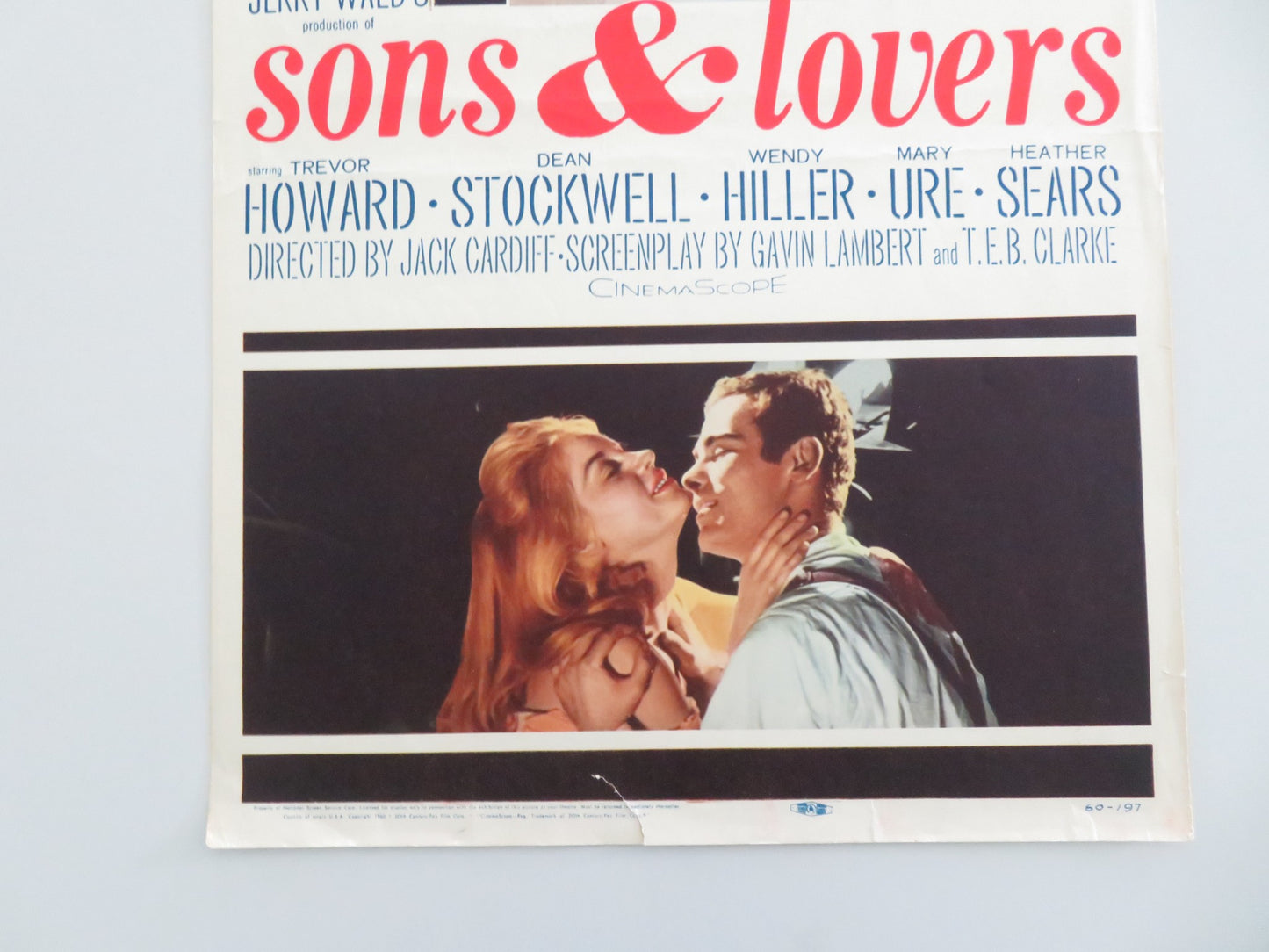 SONS AND LOVERS US INSERT POSTER TREVOR HOWARD DEAN STOCKWELL 1960 - Rendezvous Cinema