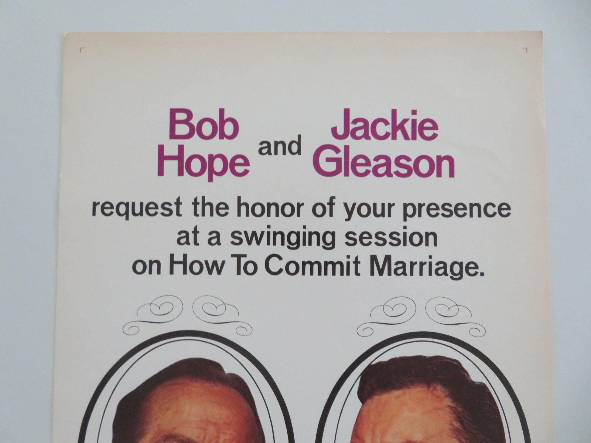 HOW TO COMMIT MARRIAGE US INSERT POSTER BOB HOPE JACKIE GLEASON 1969 - Rendezvous Cinema