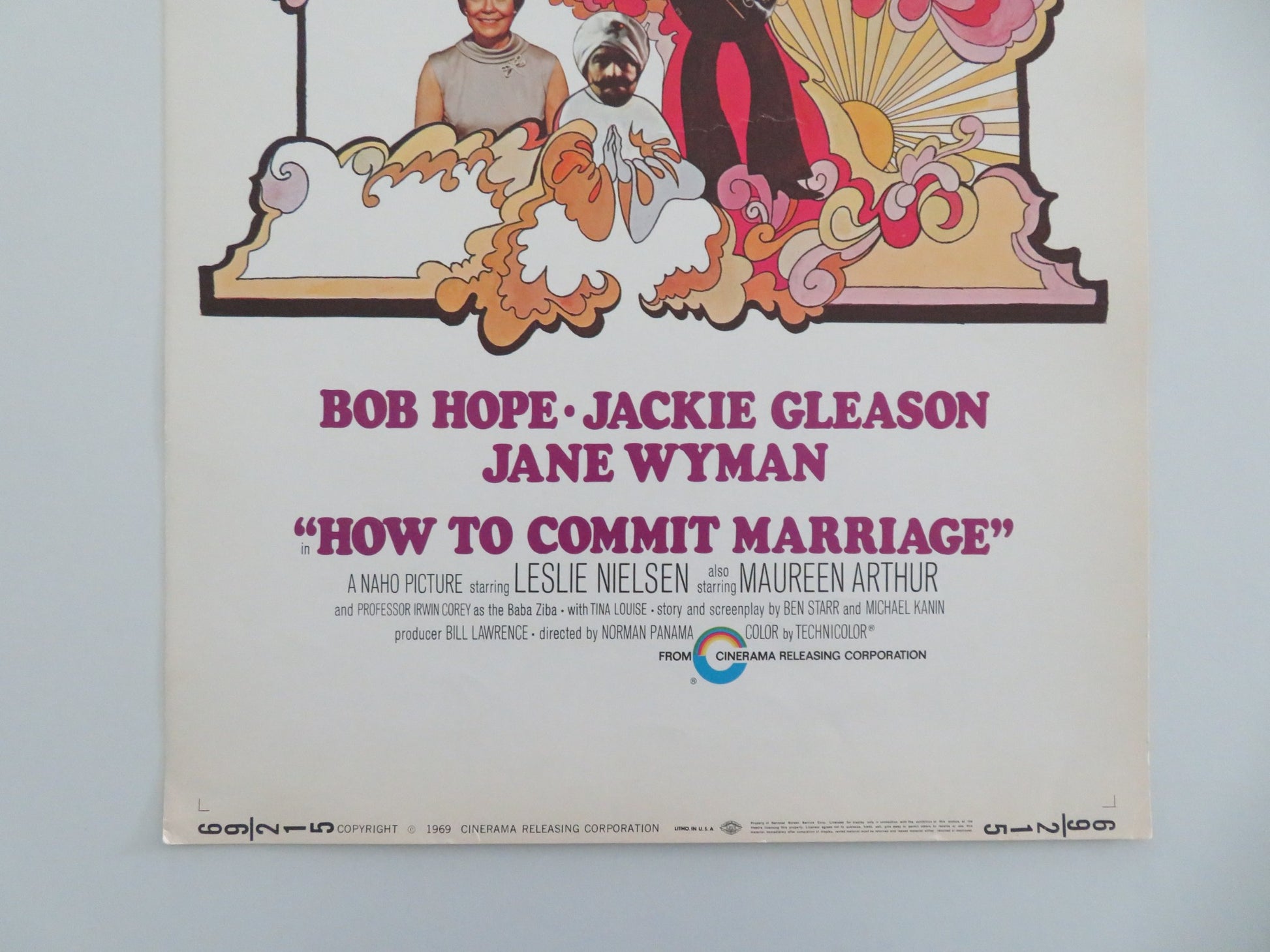 HOW TO COMMIT MARRIAGE US INSERT POSTER BOB HOPE JACKIE GLEASON 1969 - Rendezvous Cinema