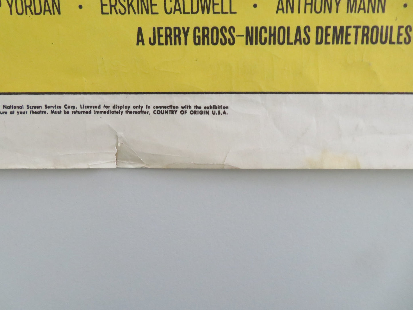 GOD'S LITTLE ACRE US INSERT POSTER ROBERT RYAN ALDO RAY 1967 - Rendezvous Cinema