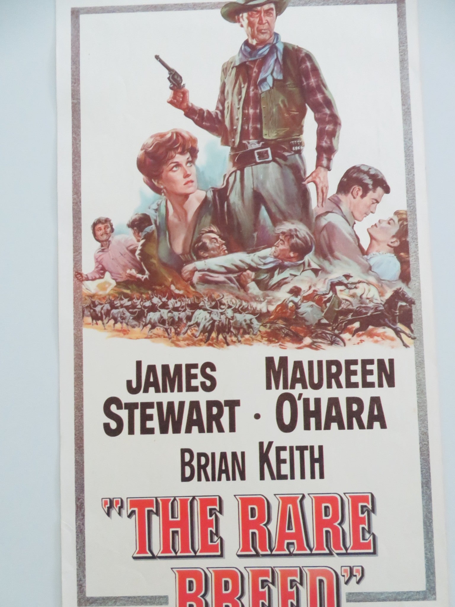 THE RARE BREED US INSERT POSTER JAMES STEWART MAUREEN O'HARA 1966 - Rendezvous Cinema