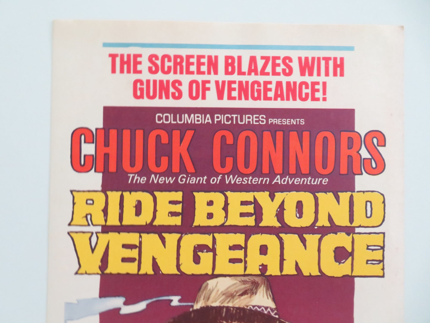 RIDE BEYOND VENGEANCE US INSERT POSTER CHUCK CONNORS MICHAEL RENNIE 1965 - Rendezvous Cinema