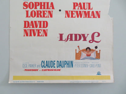 LADY L US INSERT POSTER SOPHIA LOREN PAUL NEWMAN 1966 - Rendezvous Cinema