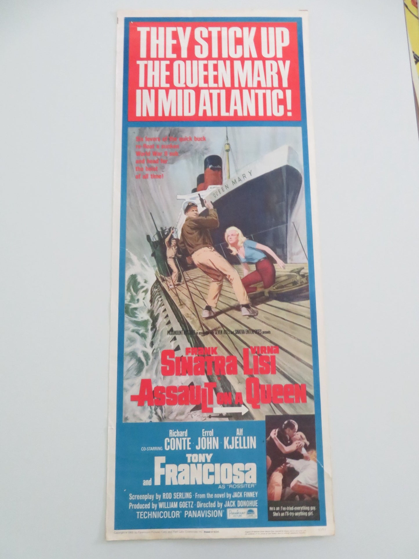 ASSAULT ON A QUEEN US INSERT POSTER FRANK SINATRA VIRNI LISI 1966 - Rendezvous Cinema