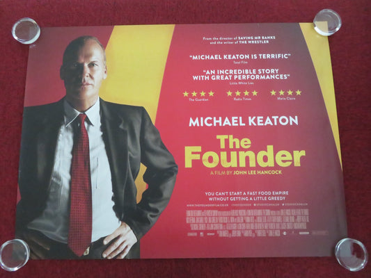 THE FOUNDER UK QUAD ROLLED POSTER MICHAEL KEATON LAURA DERN 2016