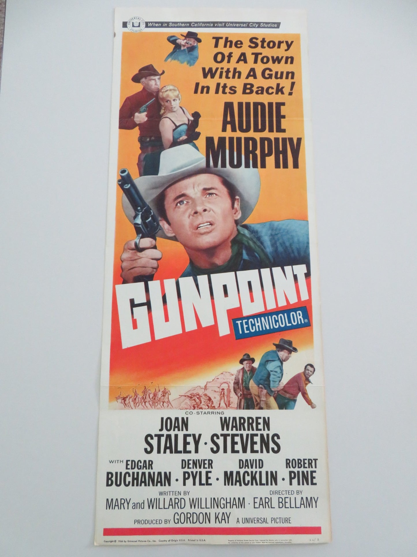 GUNPOINT US INSERT POSTER AUDIE MURPHY JOAN STALEY 1966 - Rendezvous Cinema