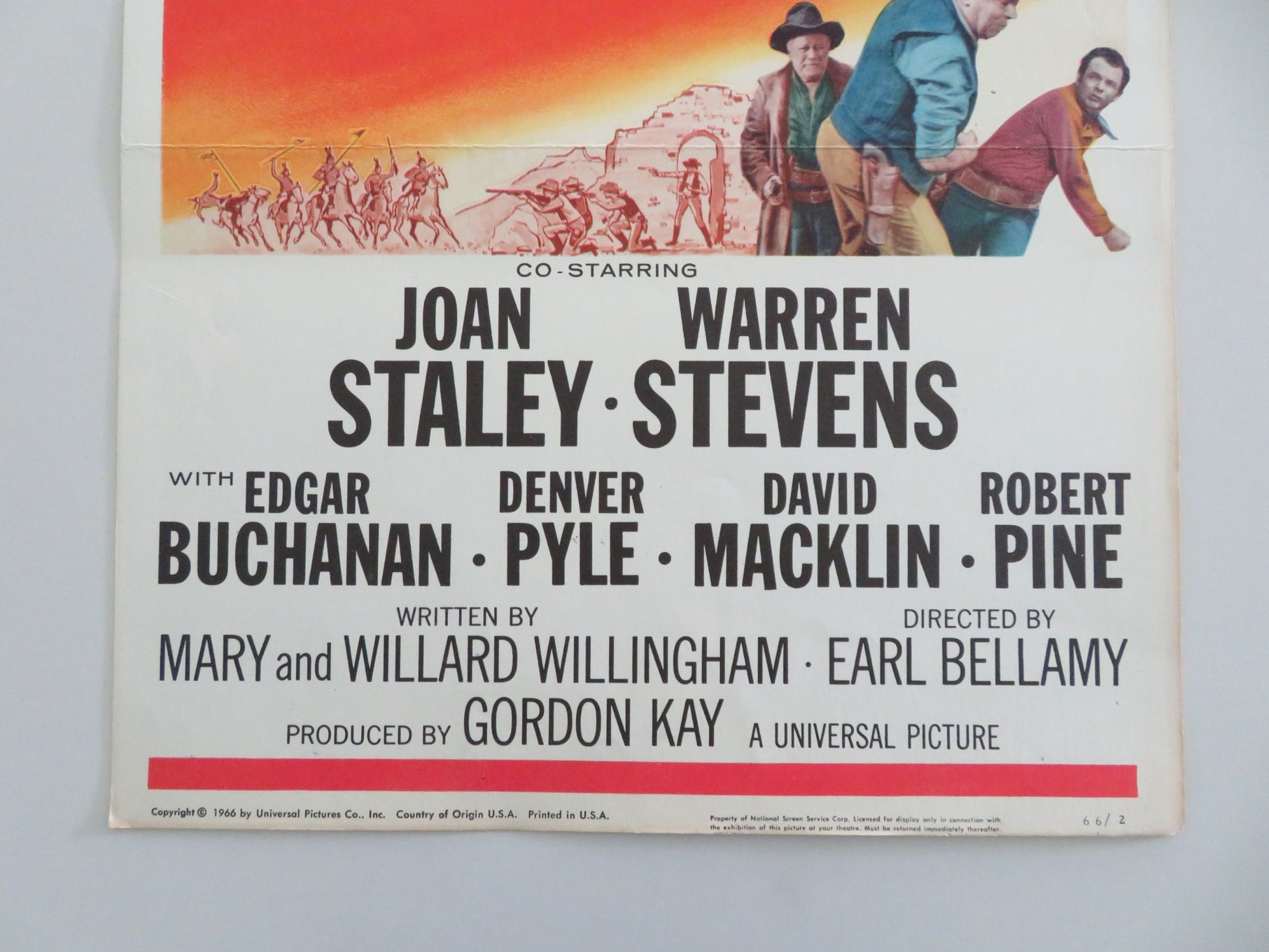 GUNPOINT US INSERT POSTER AUDIE MURPHY JOAN STALEY 1966 - Rendezvous Cinema