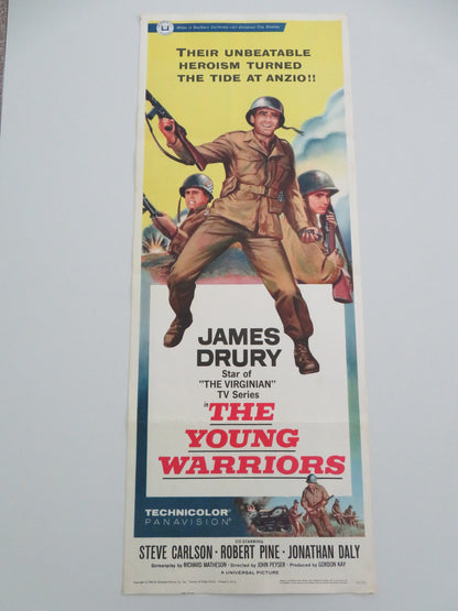 THE YOUNG WARRIORS US INSERT POSTER JAMES DRURY STEVE CARLSON 1966 - Rendezvous Cinema