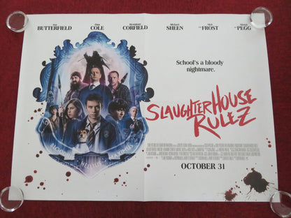SLAUGHTERHOUSE RULEZ UK QUAD ROLLED POSTER SIMON PEGG NICK FROST M. ROBBIE 2018