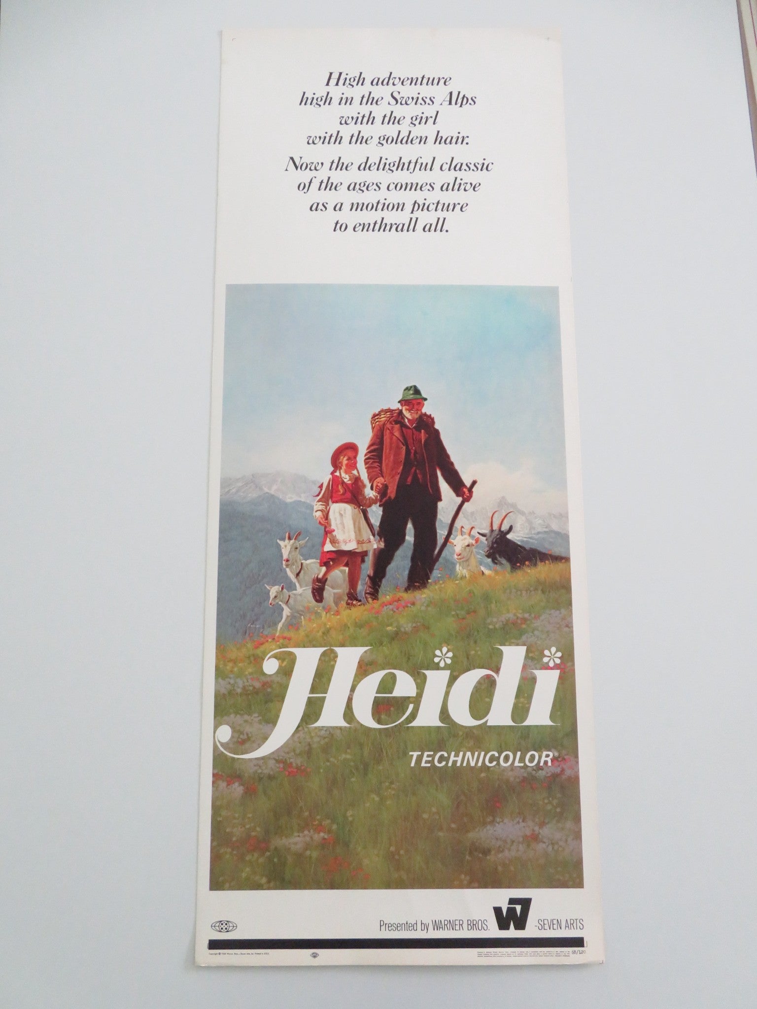 HEIDI US INSERT POSTER EVA MARIA SINGHAMMER GUSTAV KNUTH 1968 - Rendezvous Cinema